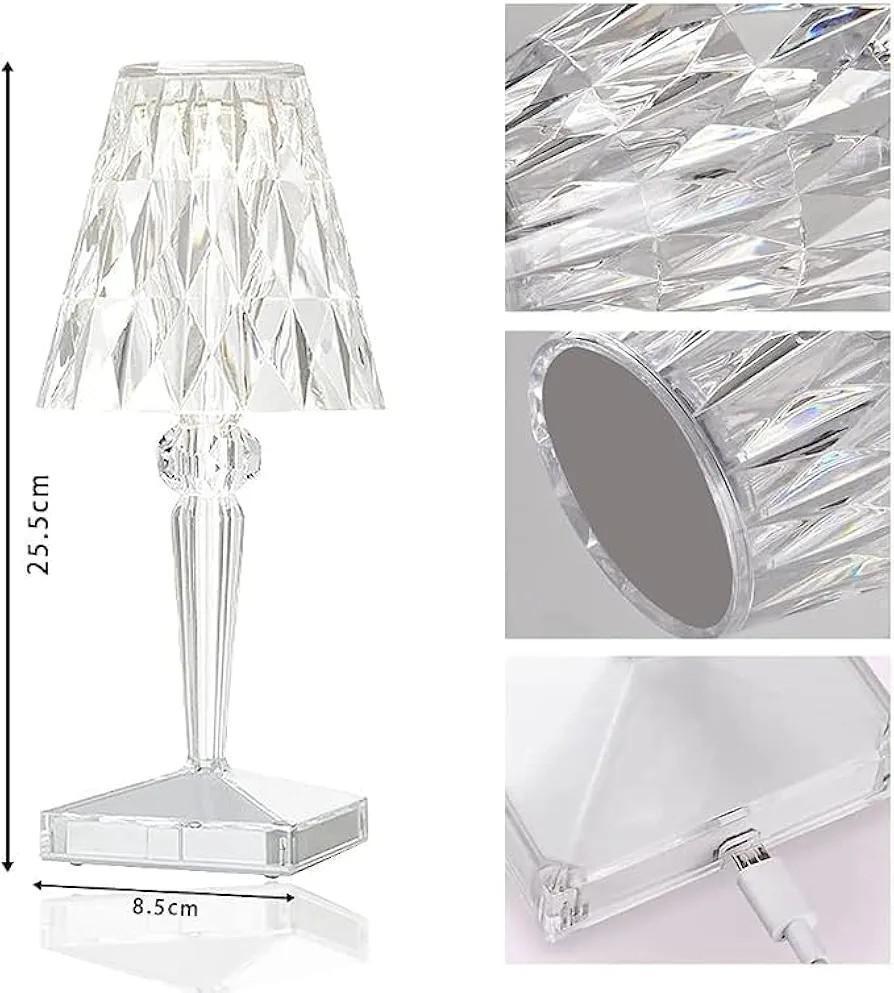Crystal RGB Touch Lamp with Remote Contro